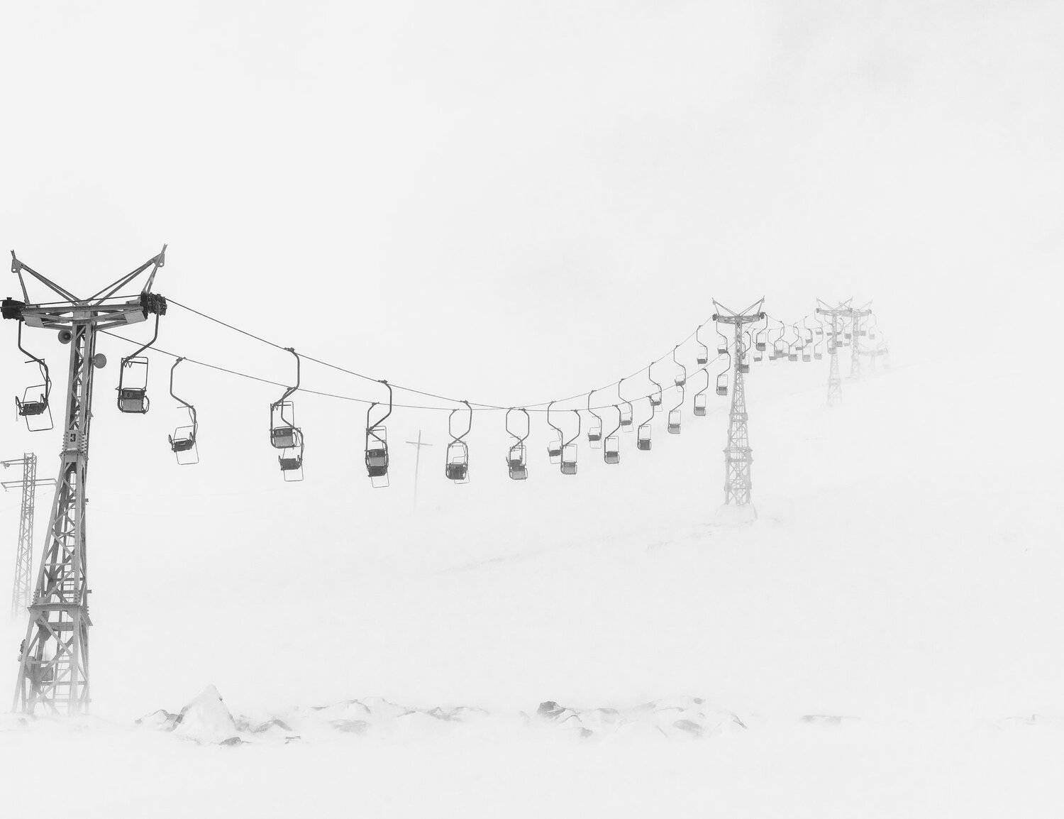 снег, гора, подъемник, метель, горнолыжный подъемник, чегет, эльбрус, зима, холод, белый, черный, snow, winter, ski lift, elbrus, Анастасия Мазурева