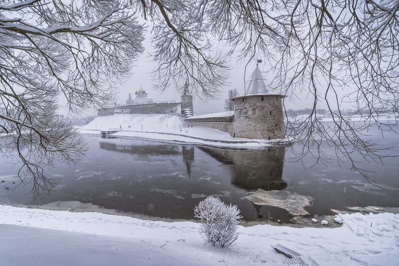 зима, псков, троицкий, собор, россия Зимняя сказка фото превью