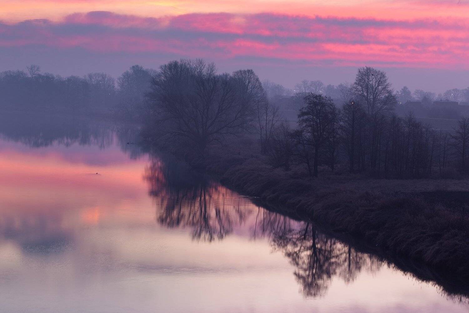 #river, #poland, #dawn, #landscape, #nature, #water, #sky, Jaroslaw Frycz