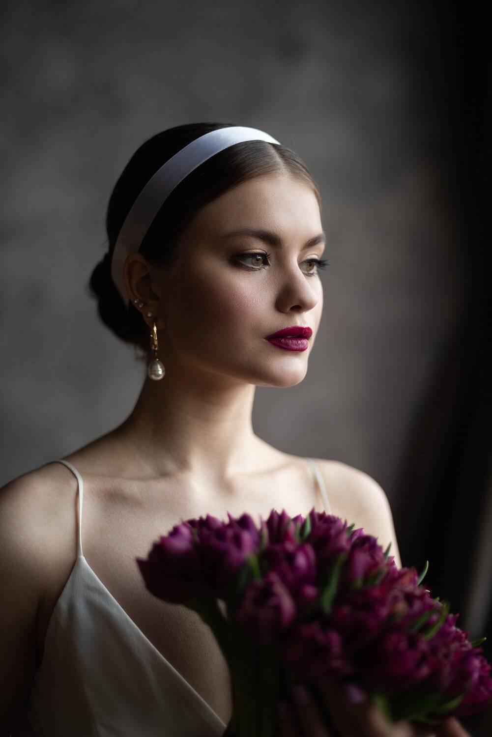 портрет, портретная фотография, женский портрет, визаж, естественный свет, свадебный образ, невеста, Матвей Кармаков