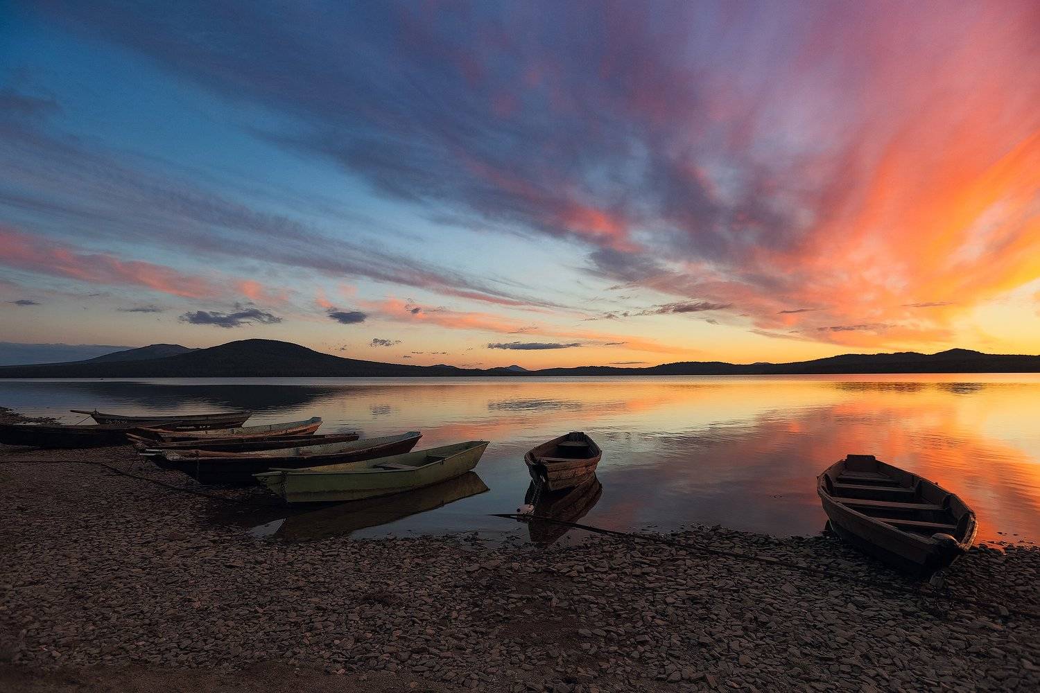 Зюраткуль, Урал, закат, озеро, Владимир Кочкин