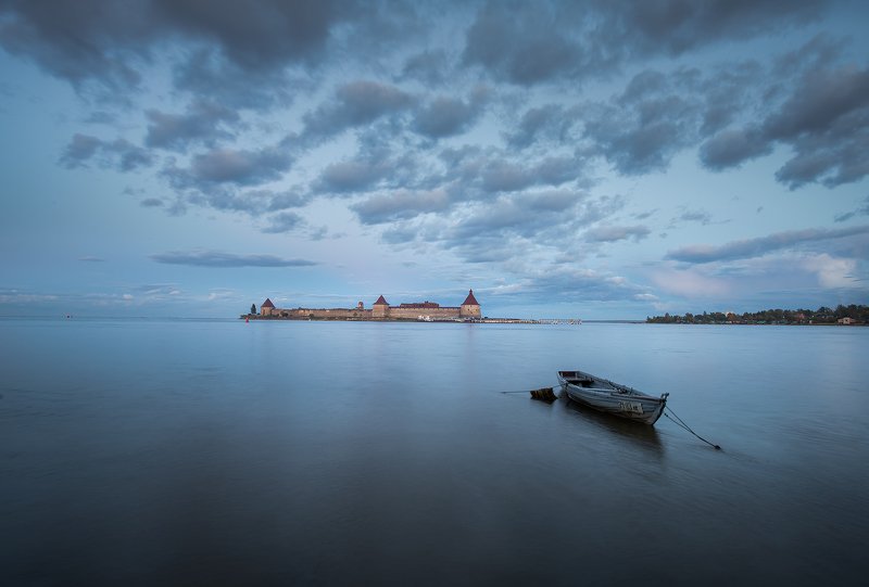 Крепость, Орешек, Ладога, Закат, Север. Крепость Орешек. Ленинградская область. фото превью