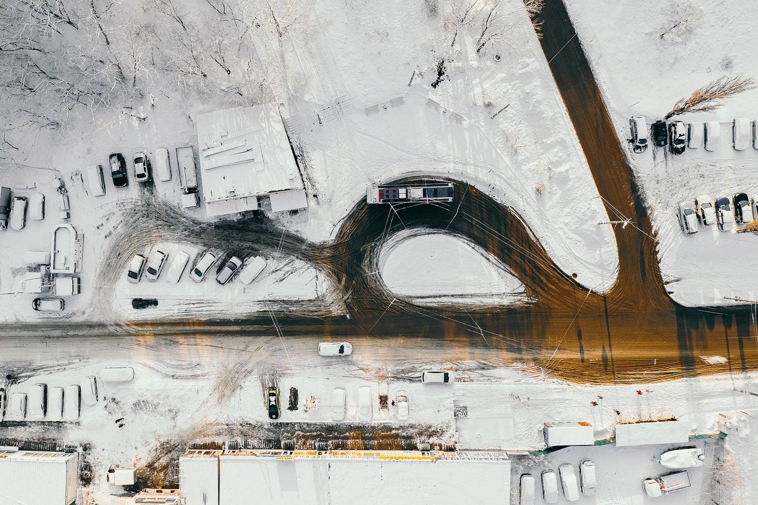 аэросъемка, владивосток, приморье, снег, квадрокоптер, зима, город, дома, район, автомобили, Антон Блохин