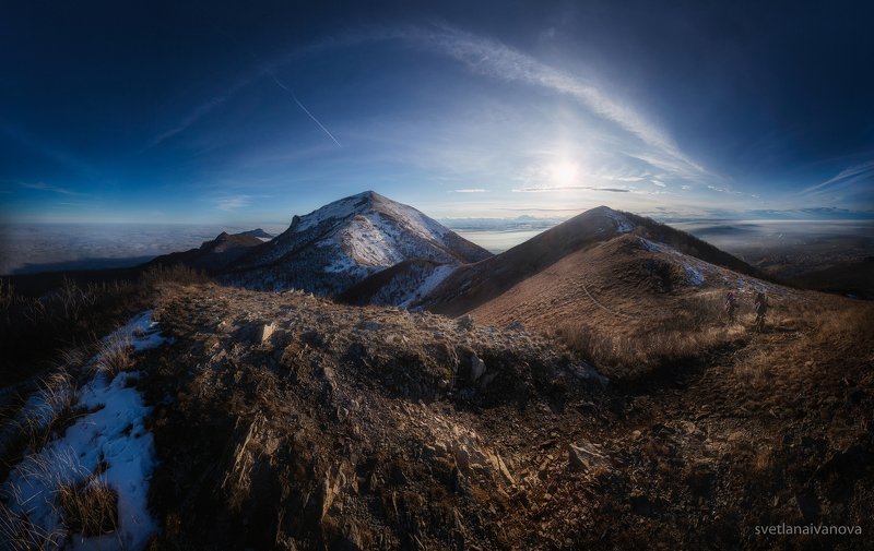 бештау, горы, закат, кмв На облачных берегах Бештау... фото превью