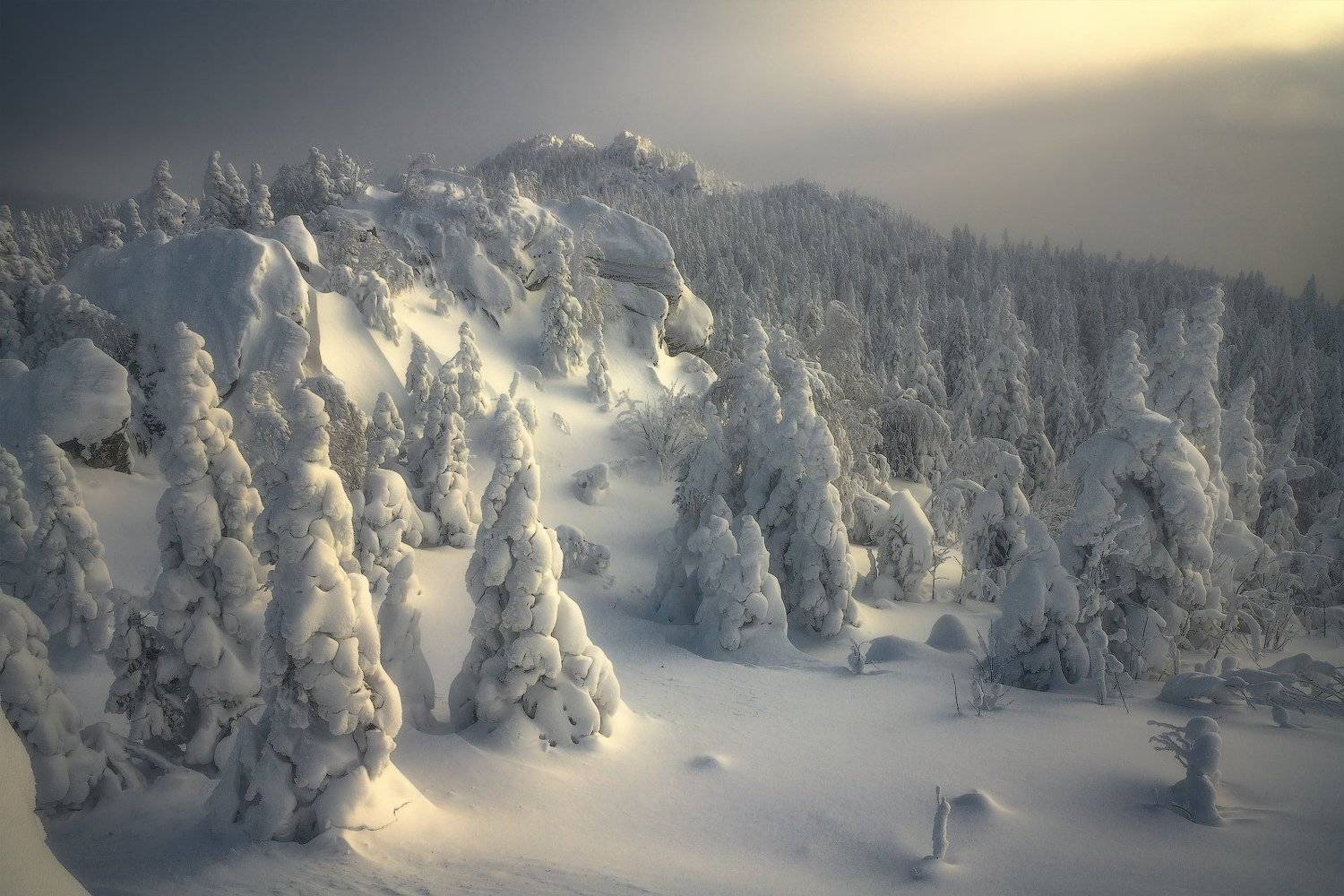 таганай, урал, горы, зима, лес, Владимир Ляпин