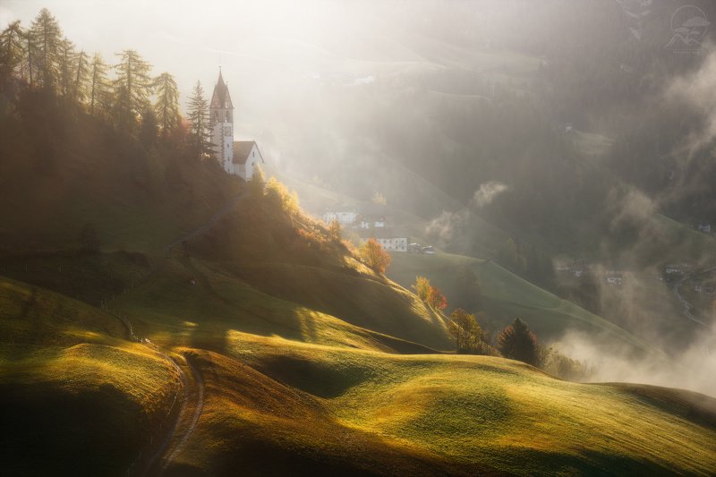 пейзаж, природа, горы, италия, доломиты La Valle Wengen фото превью