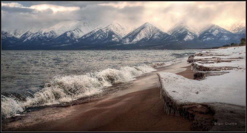 бурятия, байкал, святой, нос, берег, горы Ноябрь на Носу фото превью