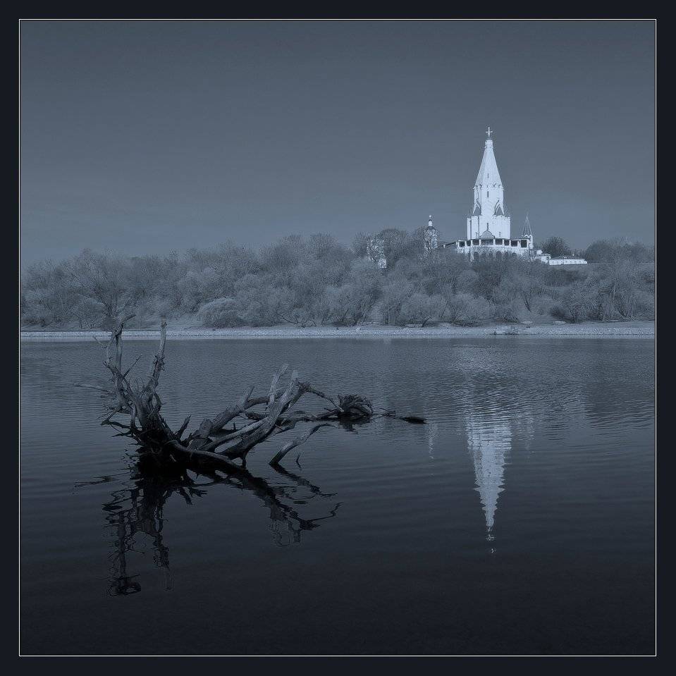 коломенское, церковь, вознесения, господня, коряга, москва-река, Кочетков Евгений