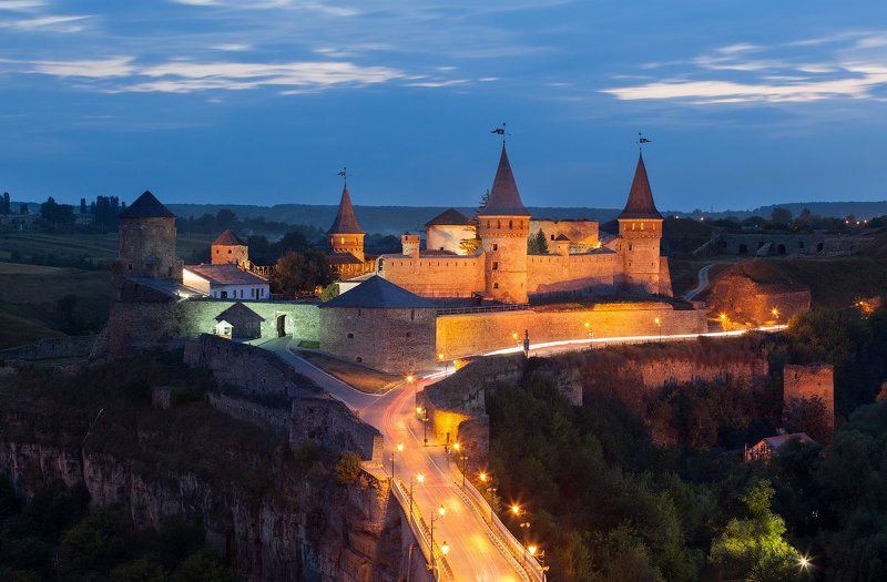 украина, каменец-подольский, крепость, вечер Тиха Украинская ночь фото превью