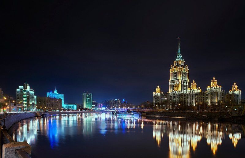 город, городской пейзаж, архитектура, москва, ночь Night City View. Continue. фото превью