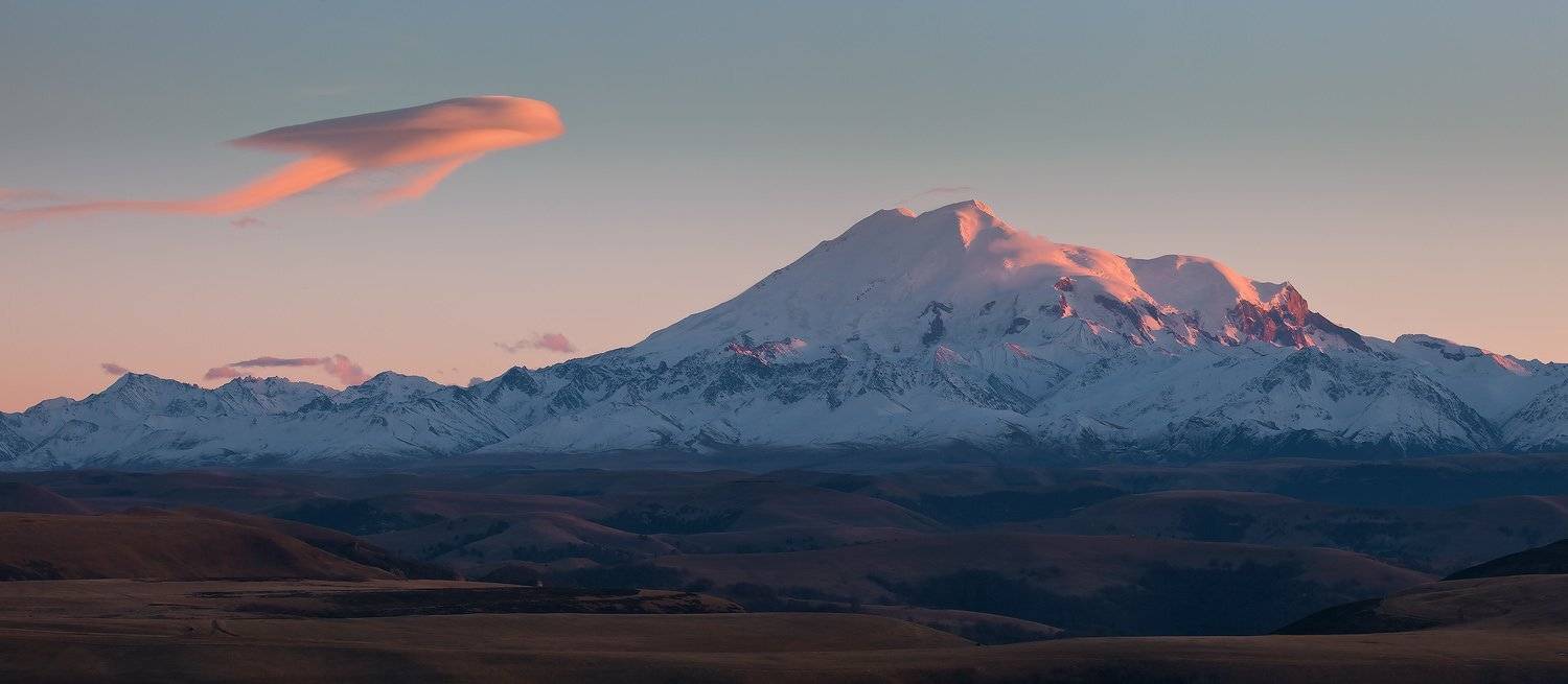 эльбрус, закат, мантия, Николай Мысливцев