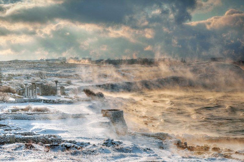 херсонес, зима Застывший полис Византии. Зима фото превью