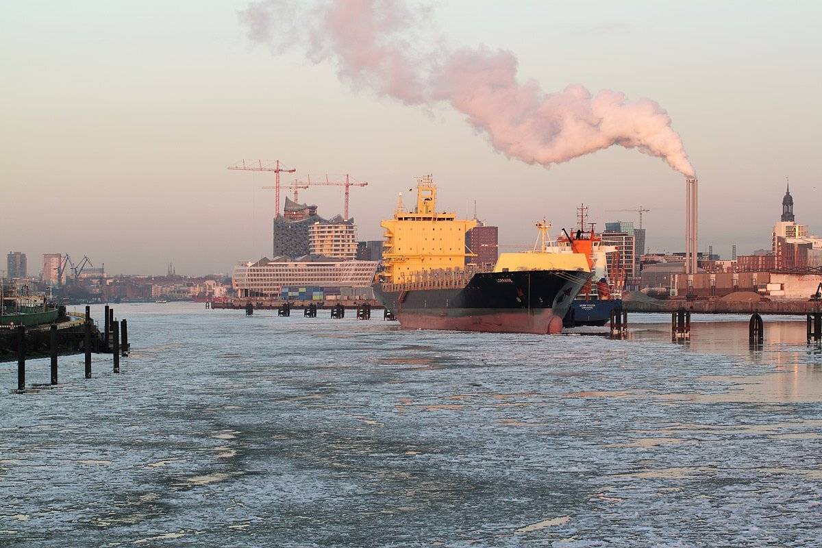 гамбург,порт,эльба,утро, Игорь Дубровский