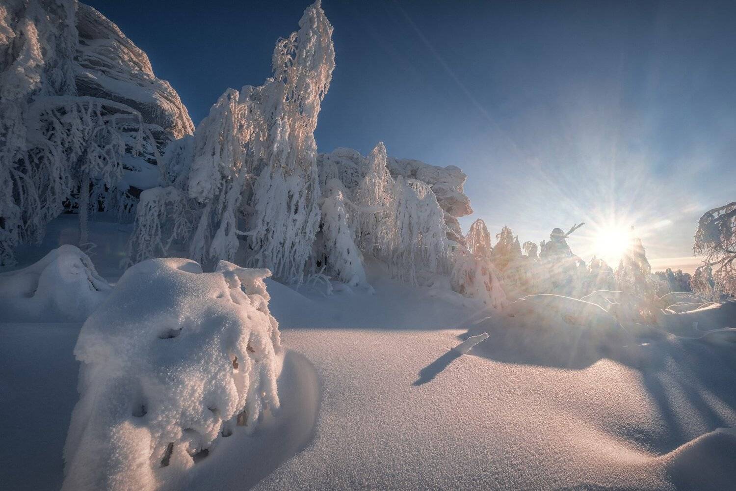 зима, урал, губаха, холод, мороз, снег, солнце, январь, Андрей Чиж