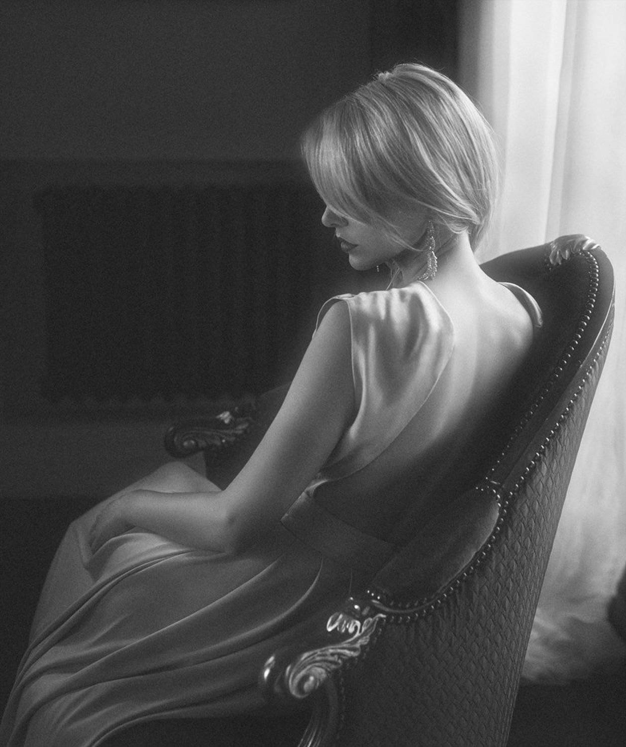 черно-белое, женщина, портрет, Анастасия Кушнырь