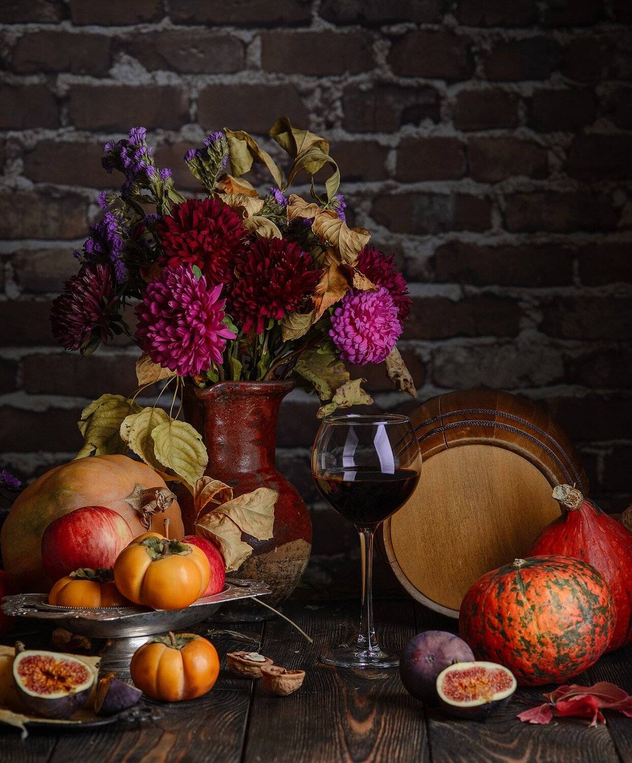 вино, тыквы, яблоки, fashionfoodfoto