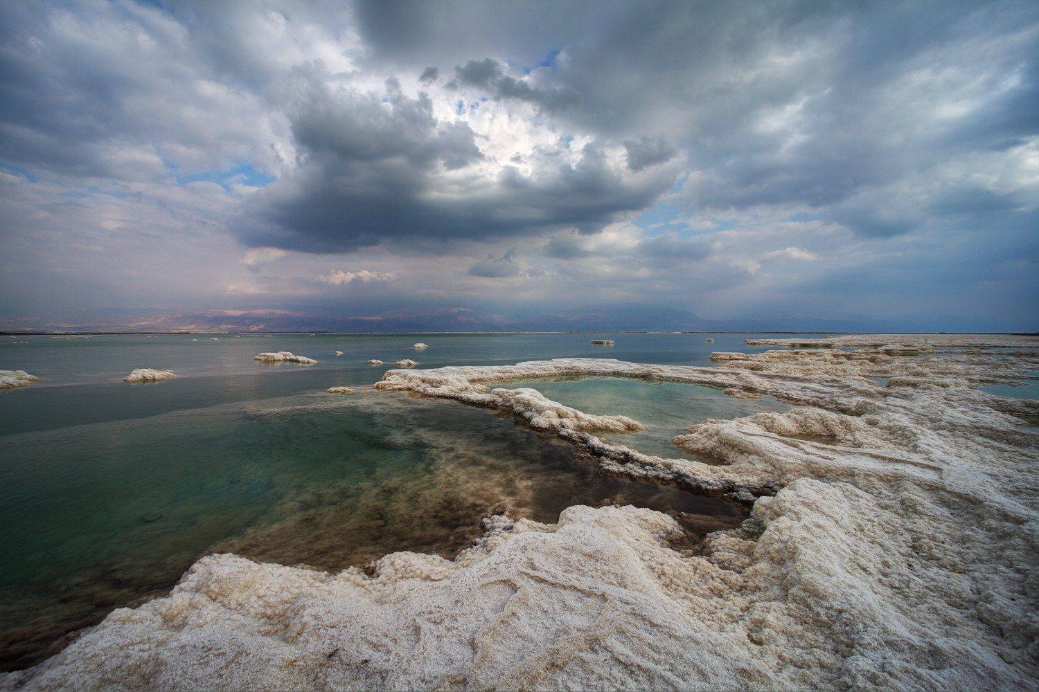 мертвое, море, небо, пейзаж соль, dead sea, yām ha-melaḥ, Sergii Markov