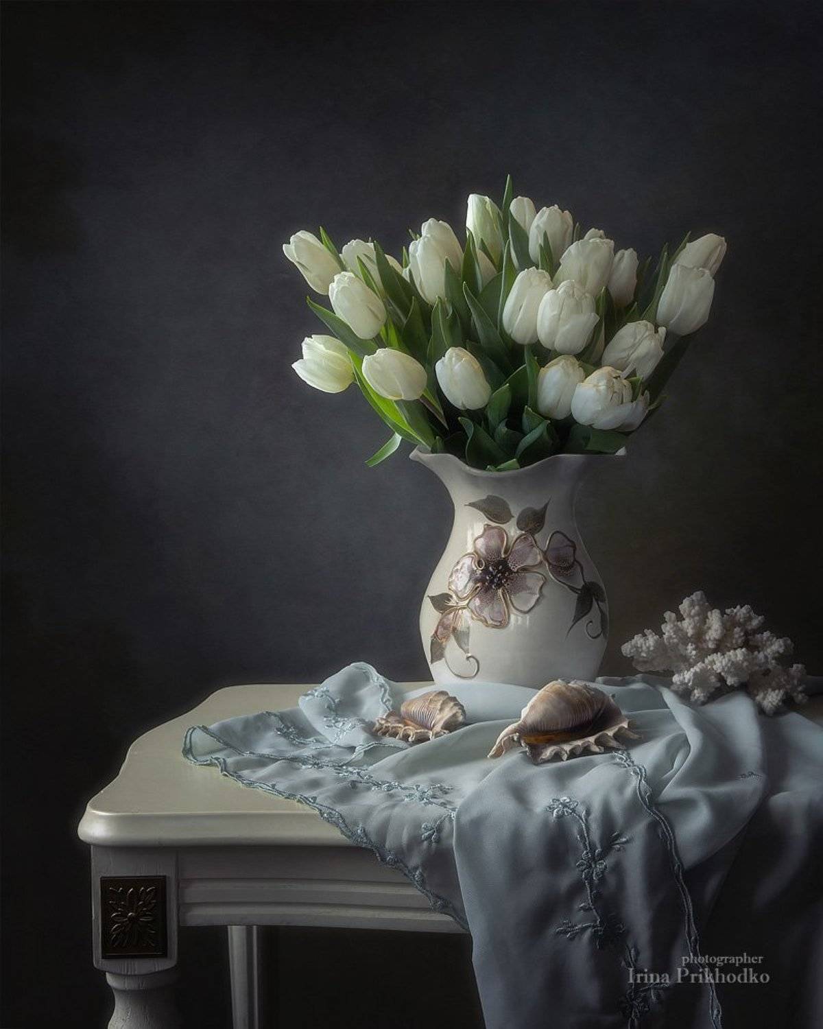 натюрморт, цветы, тюльпаны, букет, ретро, Ирина Приходько