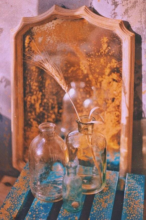 Натюрморт, стекло, ретро, синий, золотой, Анастасия Зубкова