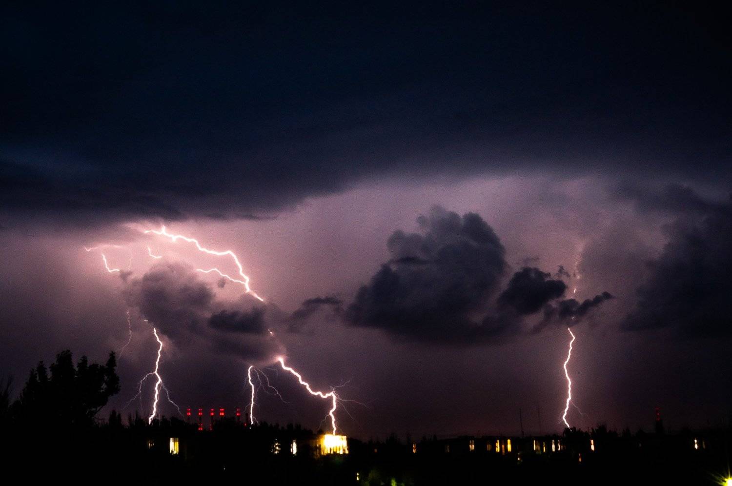 небо, sky, night, clouds, ночь, пейзаж, молния, lightning, гроза, облака, storm, Владислав Грибов