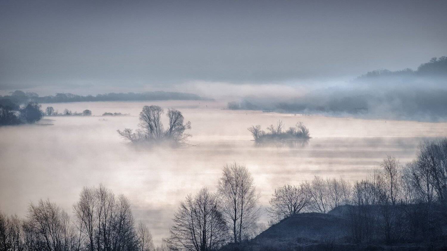 константиново, ока, река, весна, туман, рассвет, есенин, Андрей Чиж