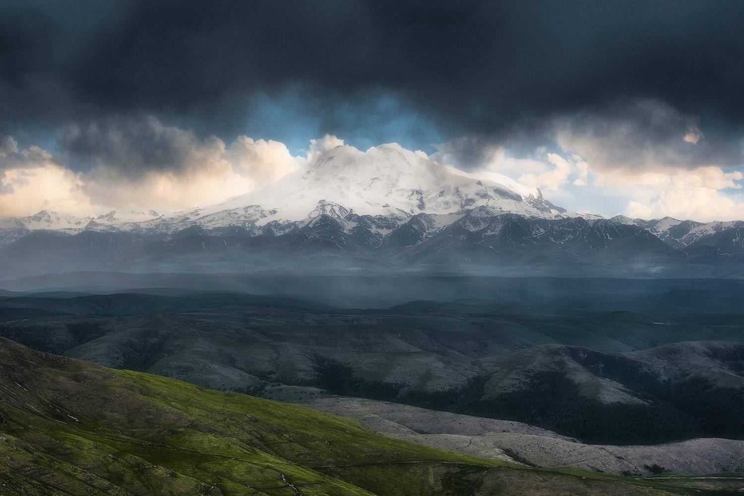 гроза, горы, эльбрус, бермамыт, карачаево-черкесия, пейзаж, Tania Leschinskaya
