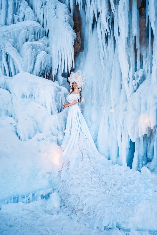 портрет, арт, снежная королева, женский портрет, зима, байкал Снежная королева фото превью