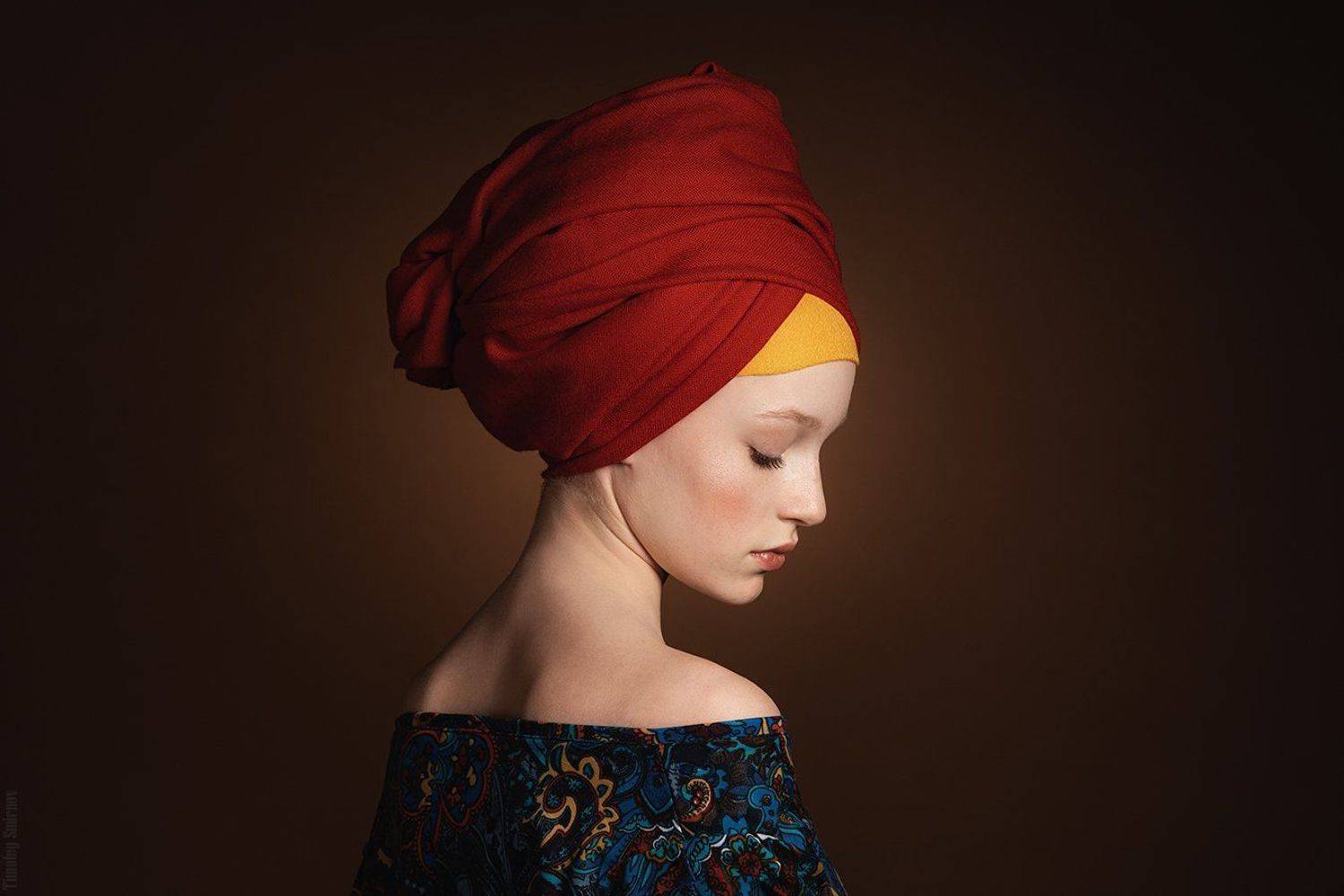 девушка, портрет, милая, cute, girl, portrait, тюрбан, чалма, Тимофей Смирнов