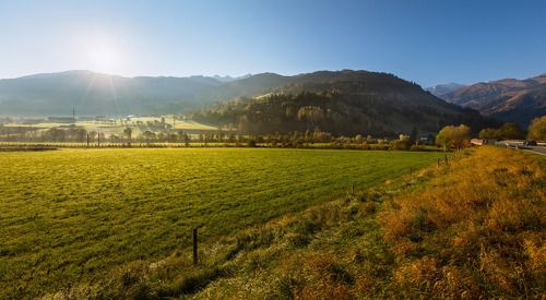 Рассвет в Альпийской долине. Австрия.