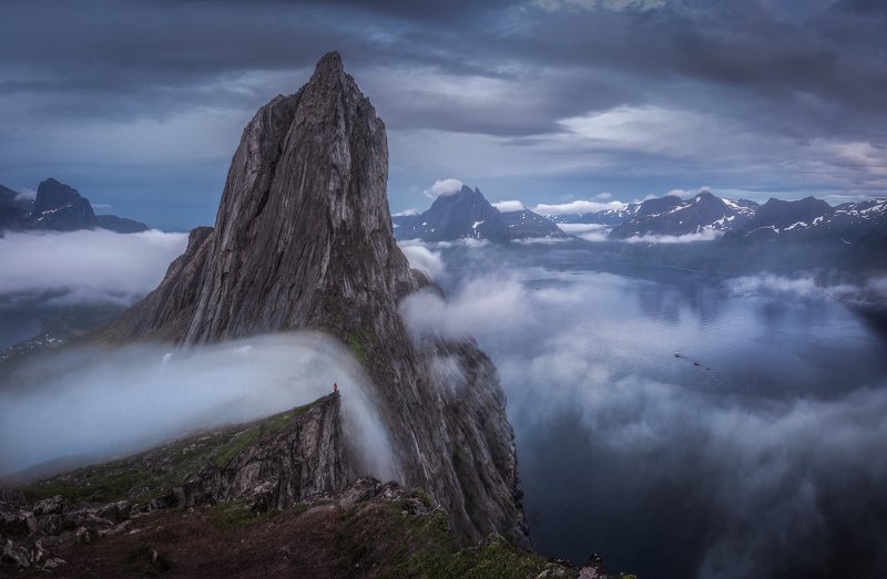 сенья, сегла, норвегия Облачный водопад фото превью