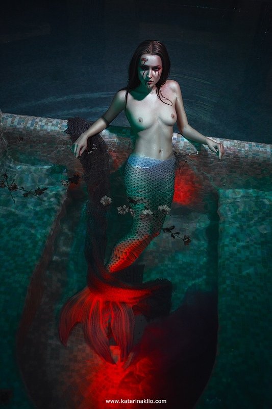 mermaid, water, nude, portrait, model, art, fine art Mermaid фото превью