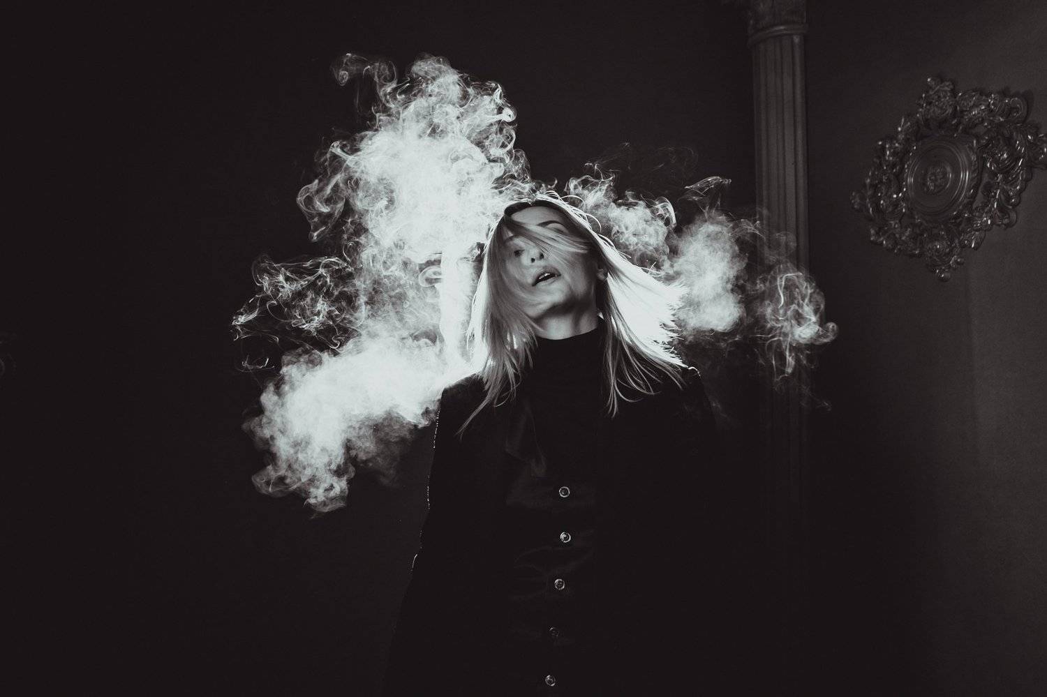 монохром, черно-белое фото, портрет, женский портрет, студия, Анна Белова