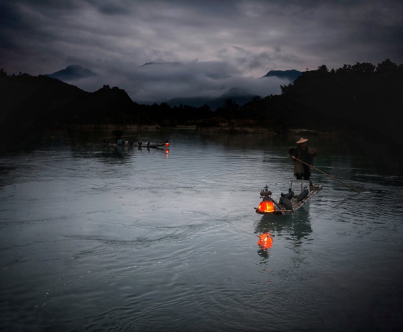 The dawn of Nanxi River in wenzhou china фото превью