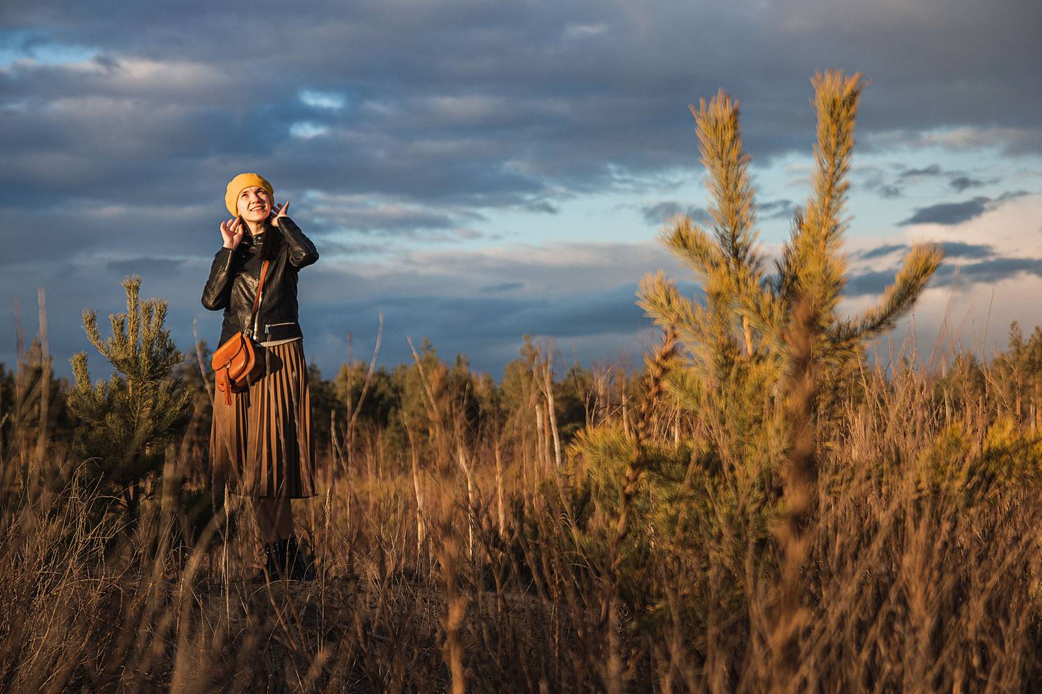 девушка, весна, портрет, пейзаж, закат, солнце, girl, spring, portrait, sunset, sun, Владимир Васильев