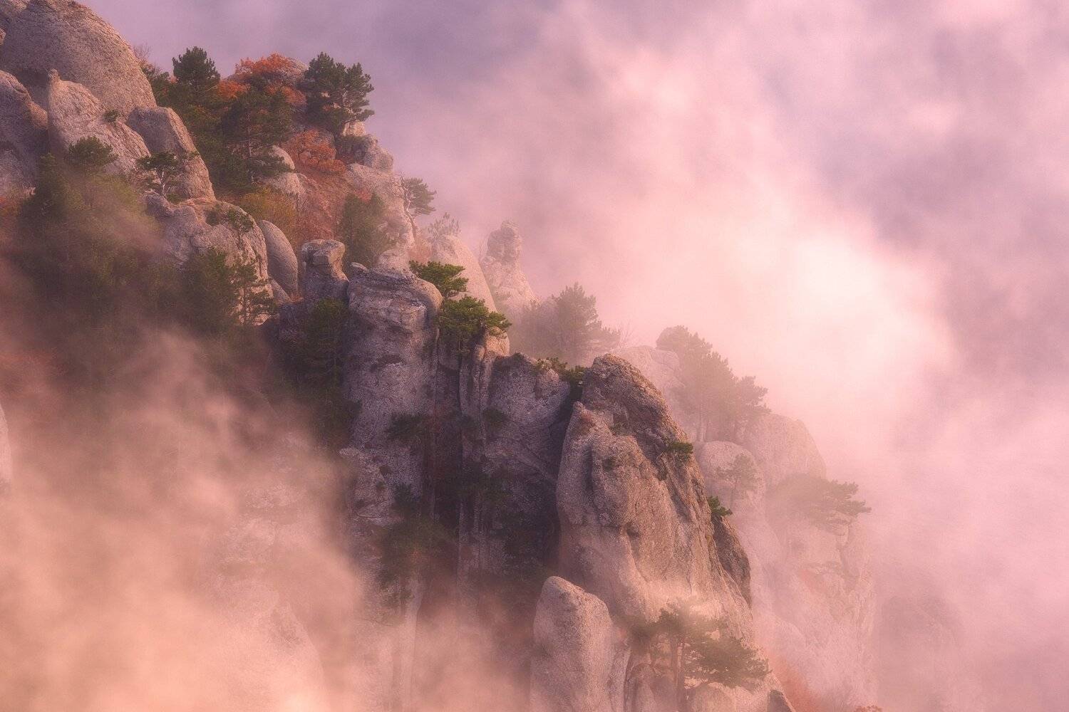 россия, крым, демерджи, полуостров, черное море, природа, пейзаж, осень, бухта, облака, вечер, закат, заход солнца, сумерки, горы, Оборотов Алексей