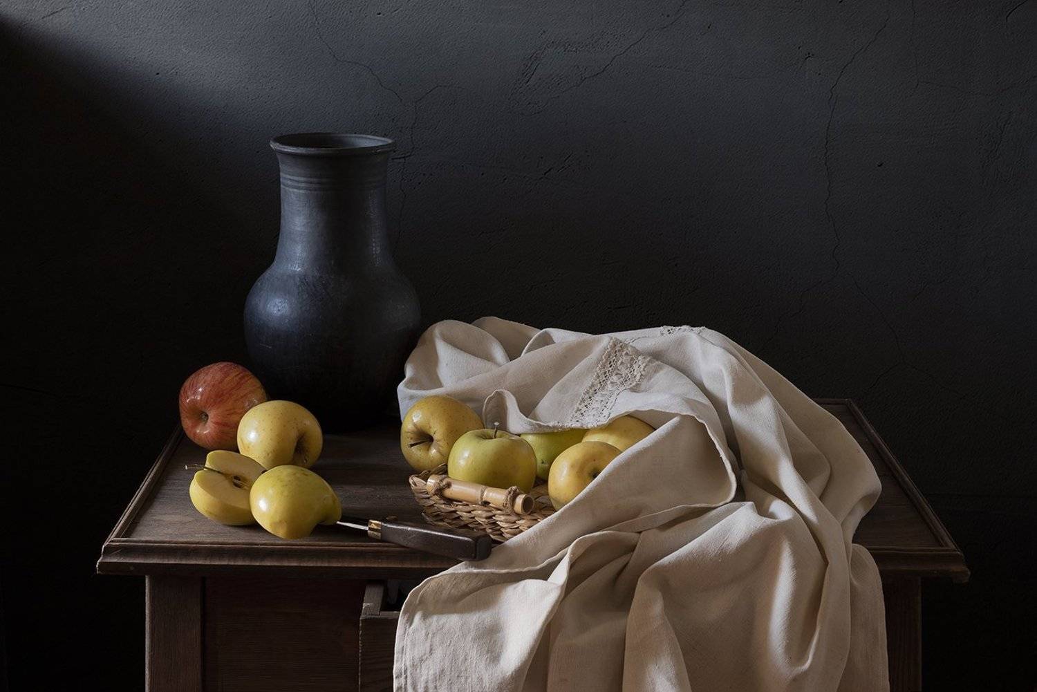 натюрморт, фрукты, яблоки, Оля