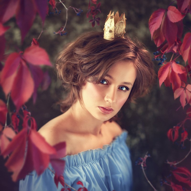 принцесса, женский портрет, портрет, корона, царевна, сказка Виноград фото превью