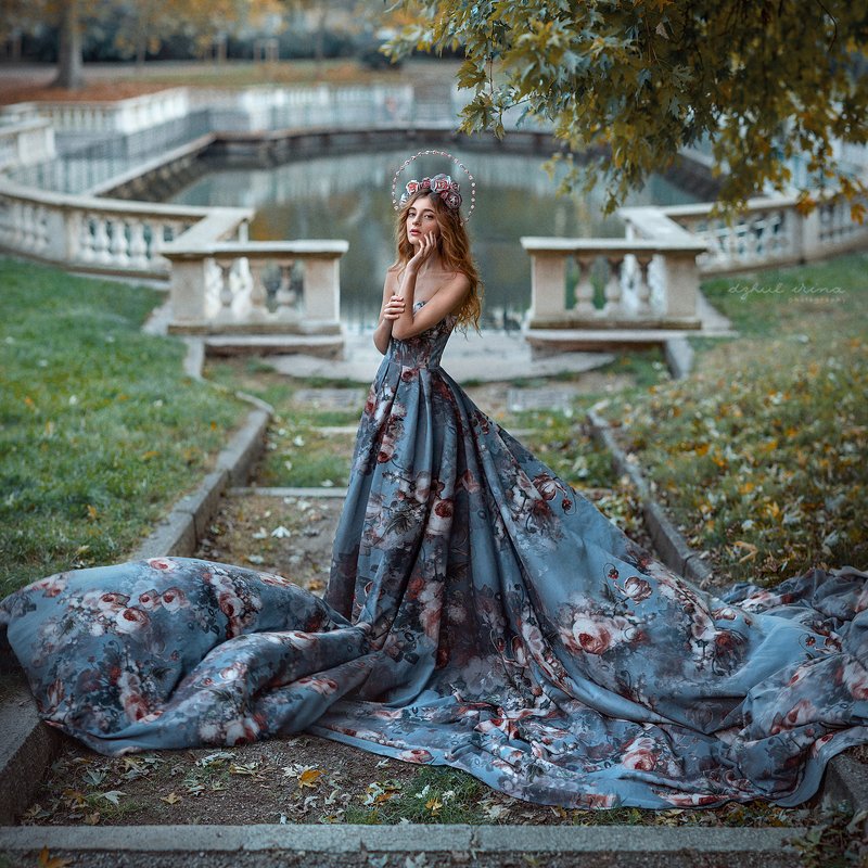 portreit people girl woman irinadzhul dzhulirina green Rose фото превью