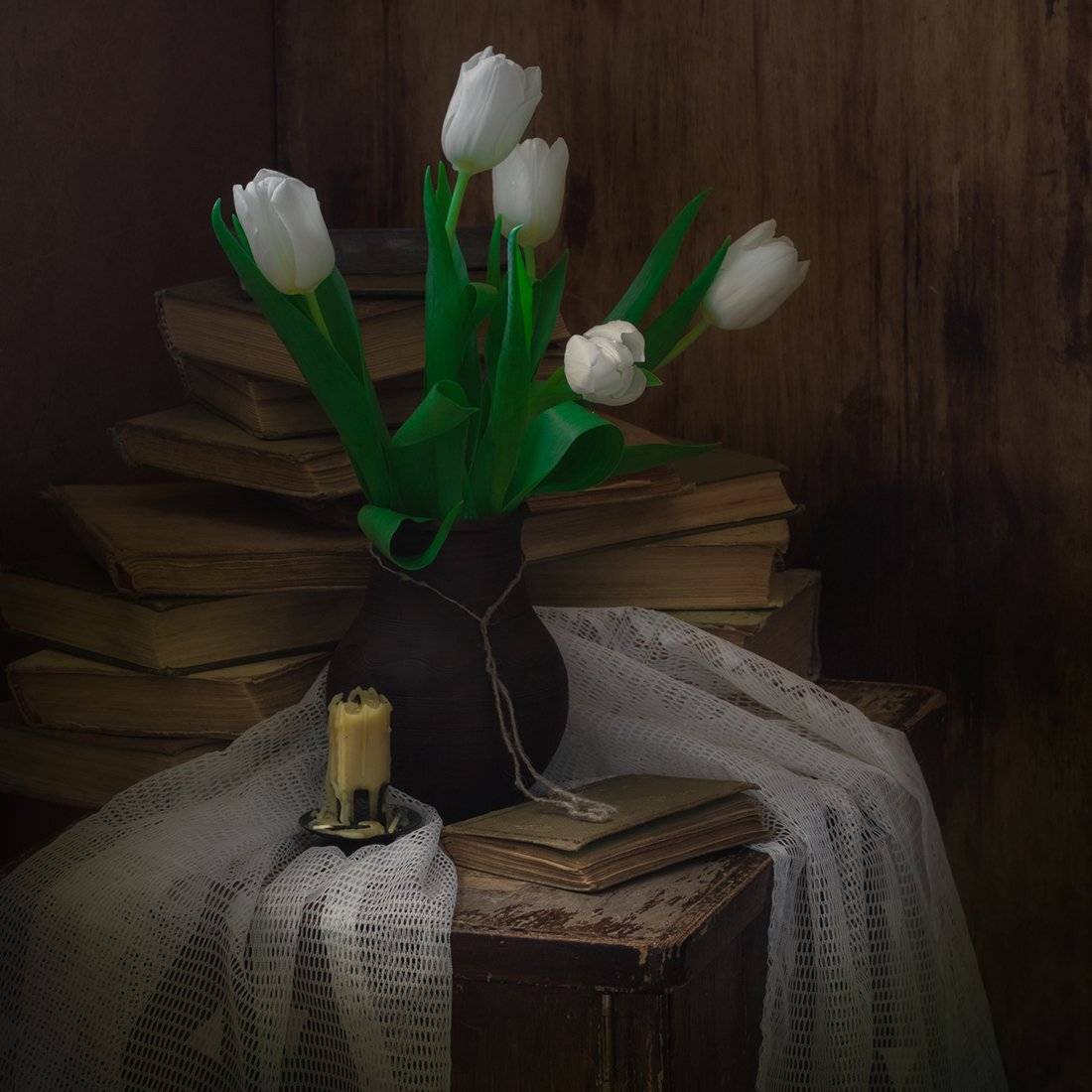 натюрморт,тюльпаны, Елена Рубинская