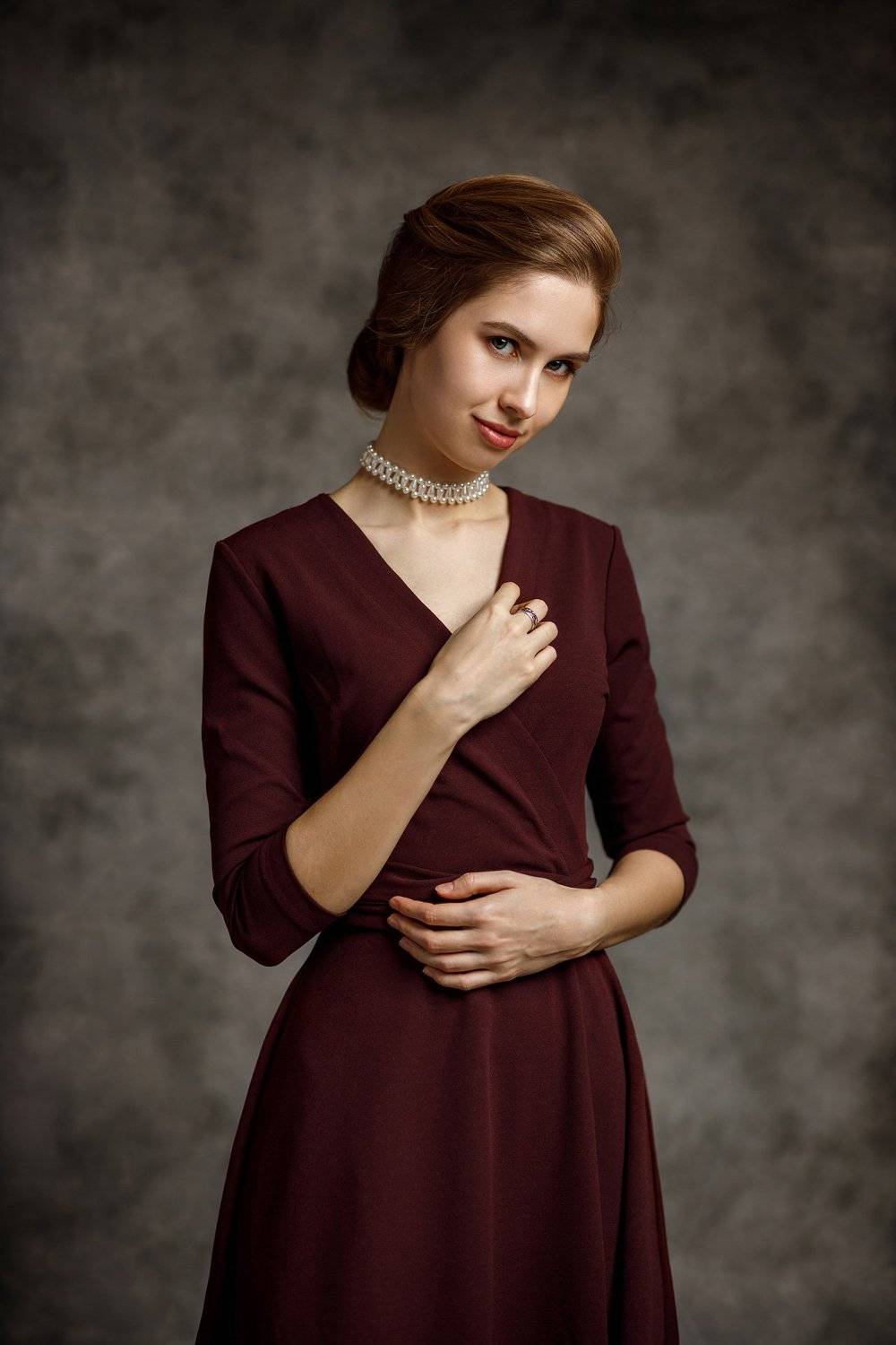 девушка взгляд портрет студия, Ксения Сергеева