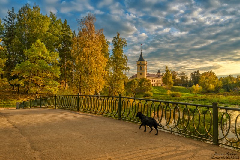 Осенняя прогулка в парке Мариенталь. Замок Бип фото превью