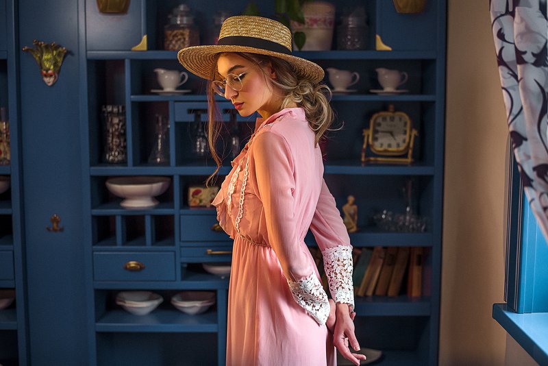 портрет, portrait, девушка, girl, light, девушка в шляпе  фото превью