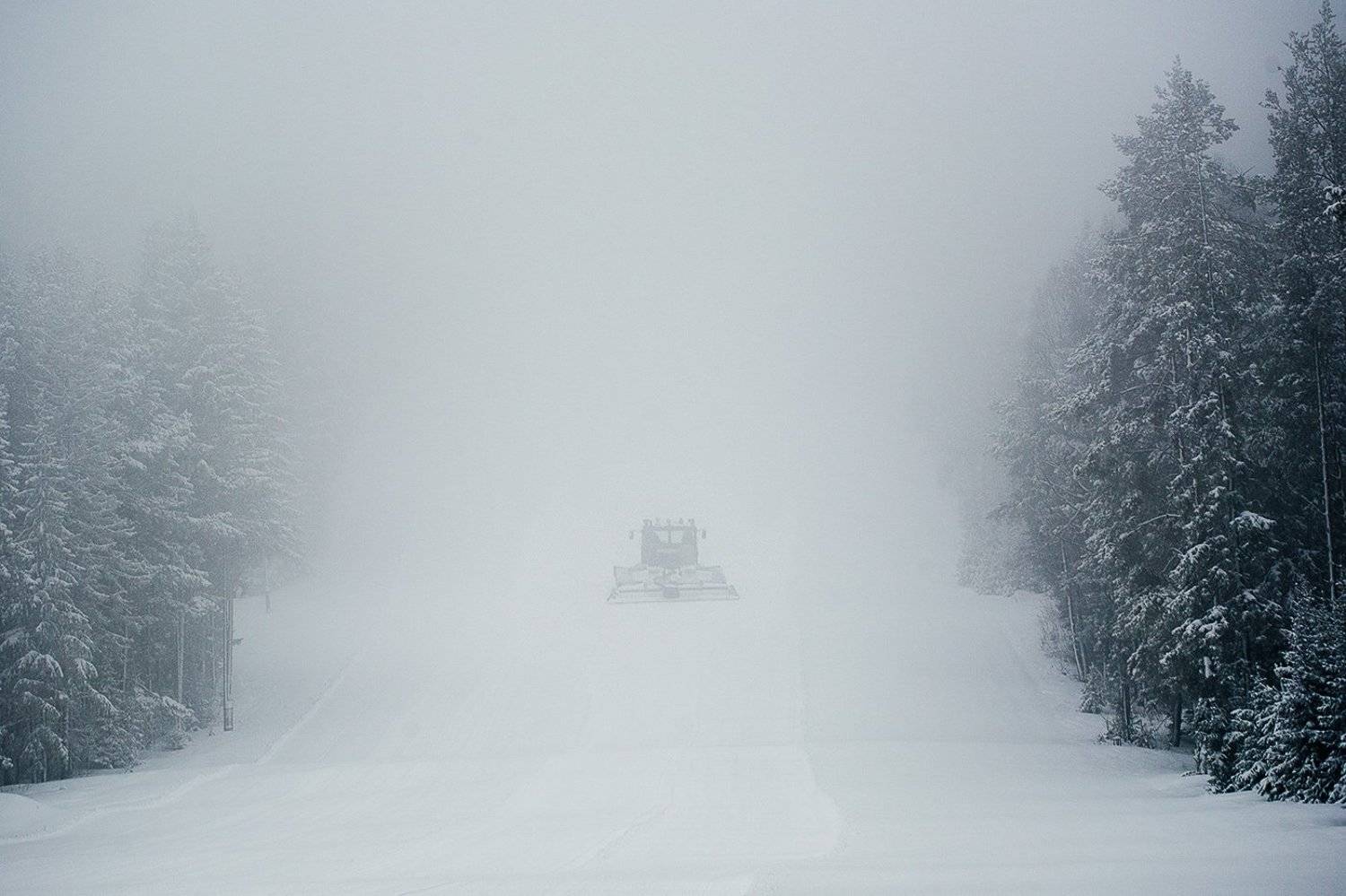 природа, лес, снег, метель, ратрак, златоуст, Евгений Толкачёв