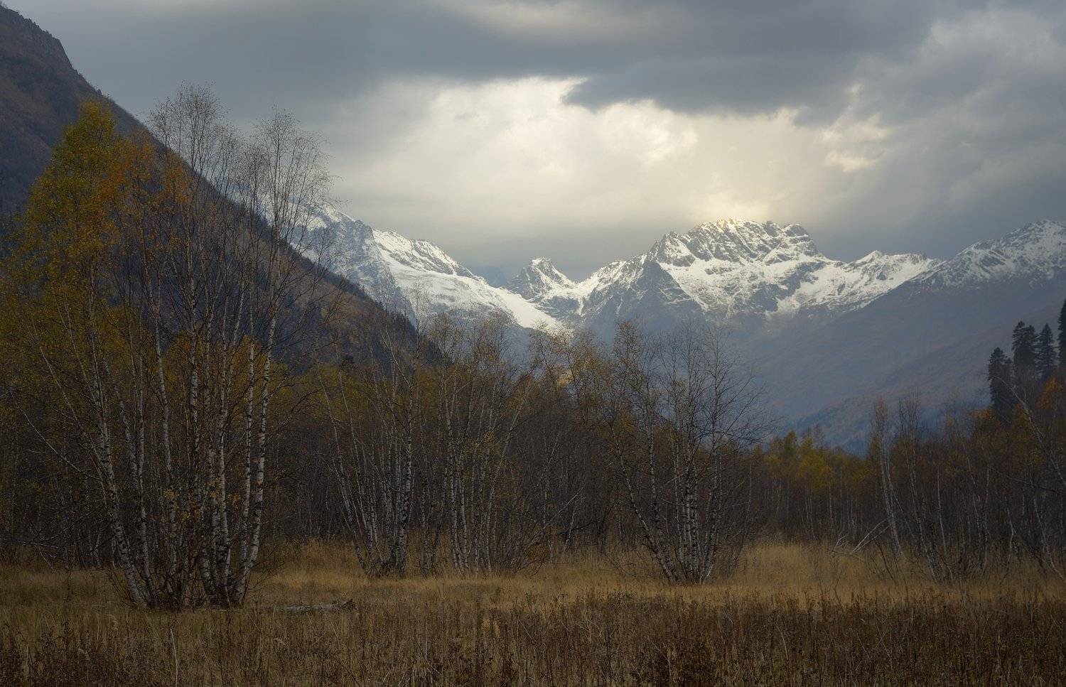 горы кавказ осень рассвет домбай, Александр Жарников