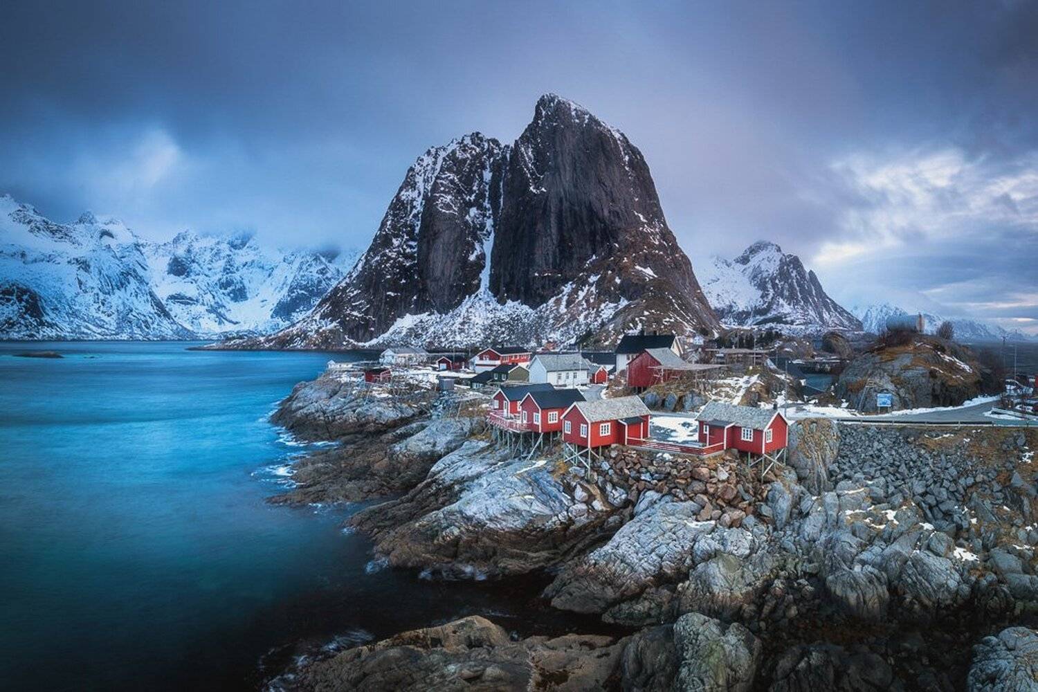 lofoten,norway,hamn&oslash;ya,norwegian,winter,wintertime,panorama,mountains, Adrian Szatewicz
