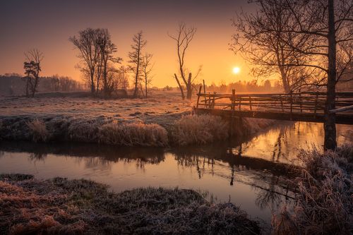 Morning on the Jeziorka river
