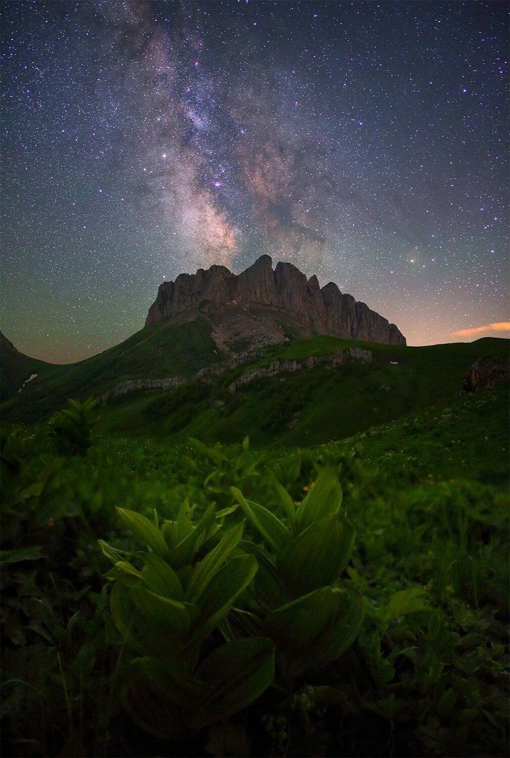 ночь большой тхач ночной пейзаж астрофотография звезды созвездия млечный путь ачешбоки, Михаил Рева