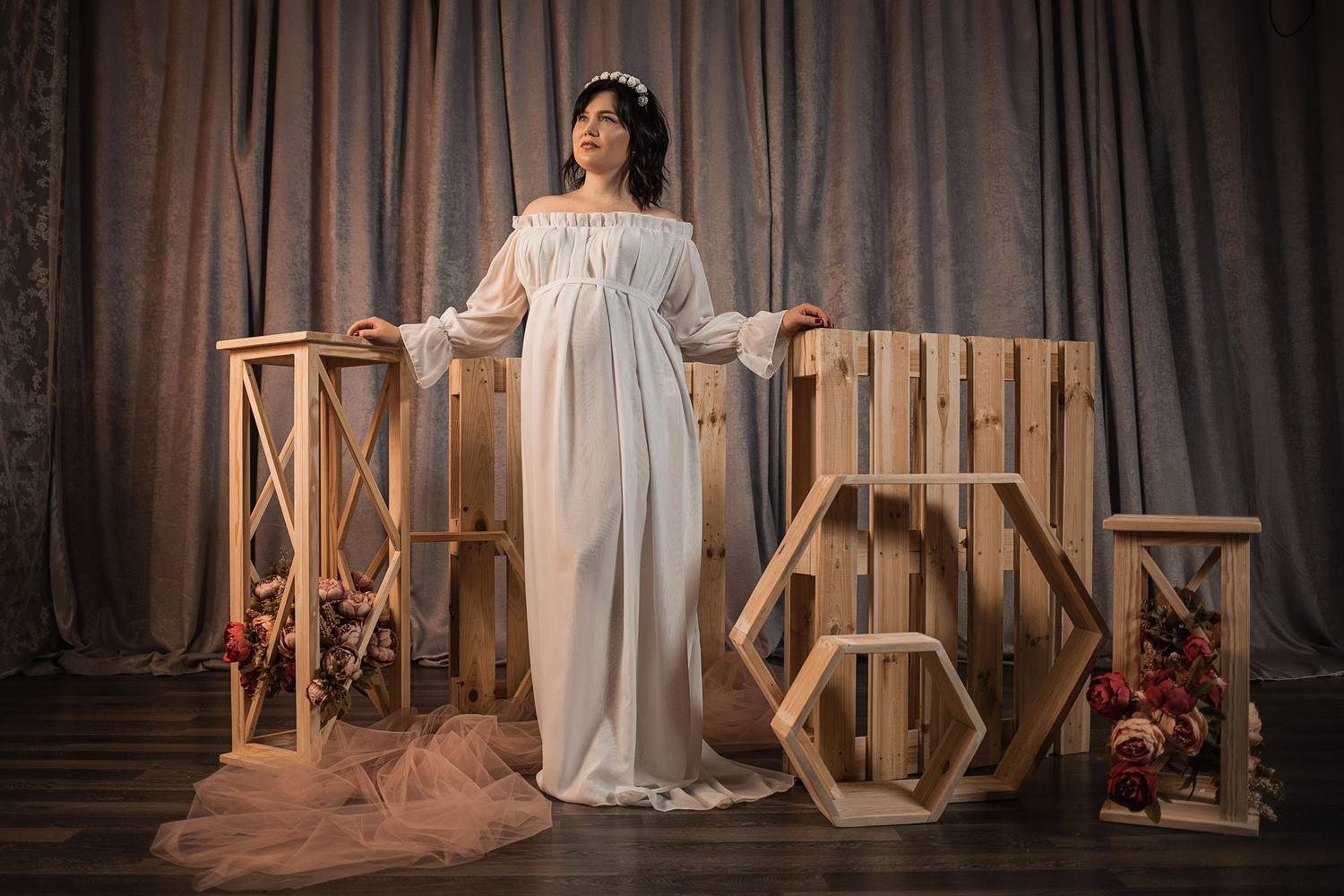 девушка, портрет, фотосессия, студия, portrait, beautiful, woman, беременность, Владимир Васильев