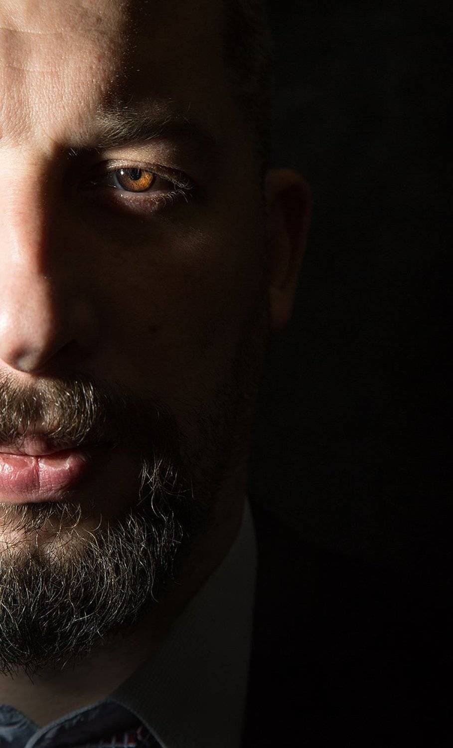 мужчина, левая часть лица, глаз, портрет, красивый, борода, Дарья Комарова