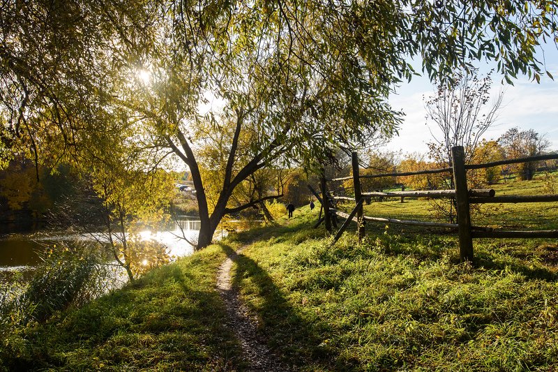 Осенний пруд фото превью